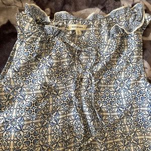 max studio womens Floral top blouse size L sheer fabric